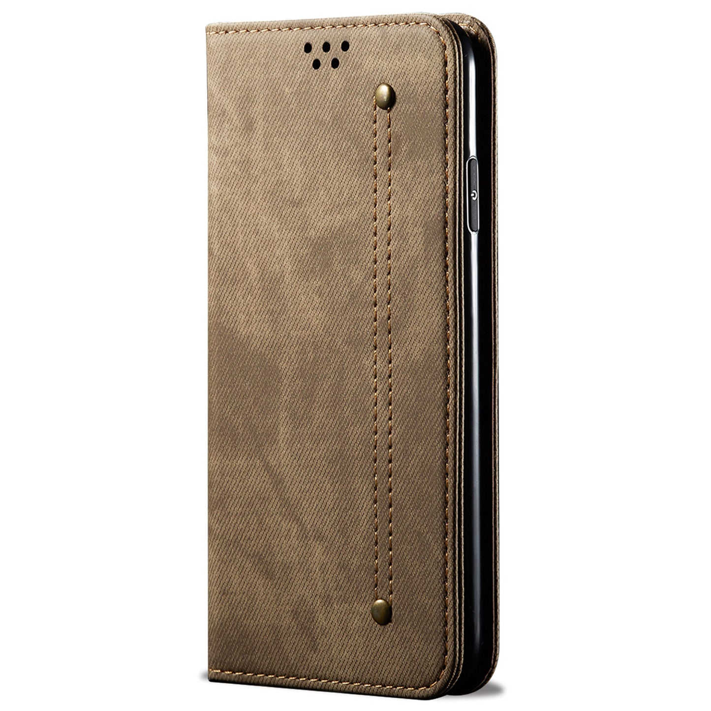 For Honor X6a 4G Phone Case Jeans Cloth Texture Flip Stand Wallet PU Leather Protective Phone Cover