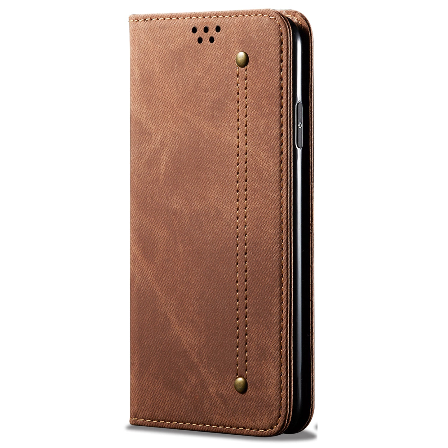 For Honor X6a 4G Phone Case Jeans Cloth Texture Flip Stand Wallet PU Leather Protective Phone Cover