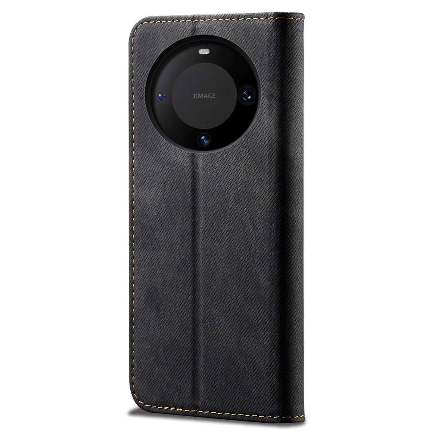 For Huawei Mate 60 Pro+ Jeans Cloth Texture PU Leather Flip Stand Wallet Case Cell Phone Cover