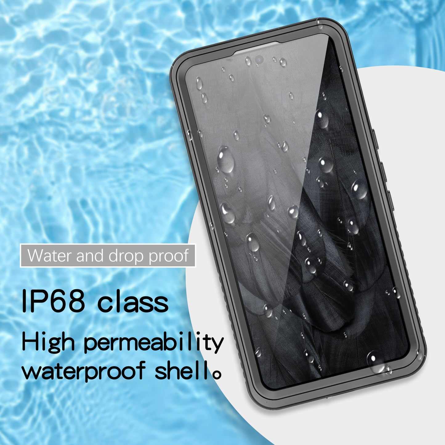 FS Series IP68 Waterproof Cover for Google Pixel 8 Pro , PC+TPU Snorkelling Dustproof Clear Phone Case