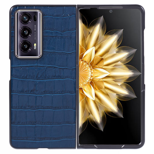 For Honor Magic V2 5G Case Shockproof Crocodile Texture PC Phone Protective Shell