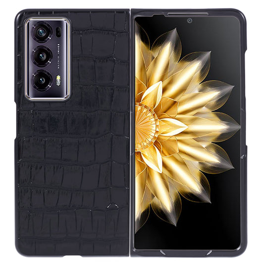 For Honor Magic V2 5G Case Shockproof Crocodile Texture PC Phone Protective Shell