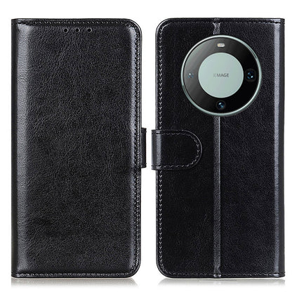 For Huawei Mate 60 PU Leather Wallet Phone Case Crazy Horse Texture Stand Cover