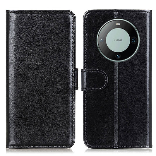 For Huawei Mate 60 PU Leather Wallet Phone Case Crazy Horse Texture Stand Cover
