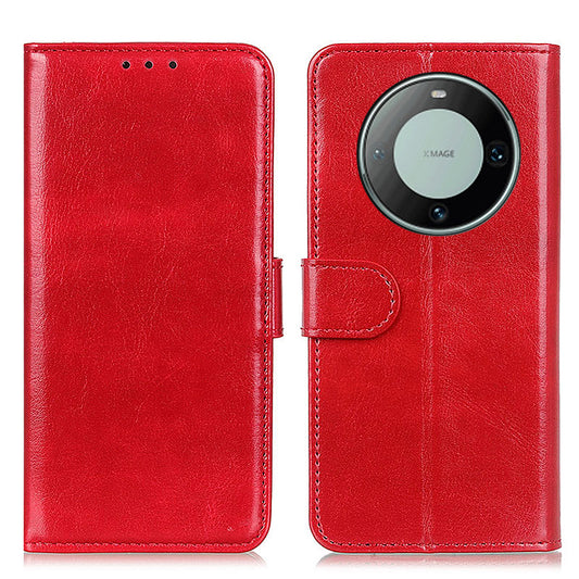 For Huawei Mate 60 PU Leather Wallet Phone Case Crazy Horse Texture Stand Cover