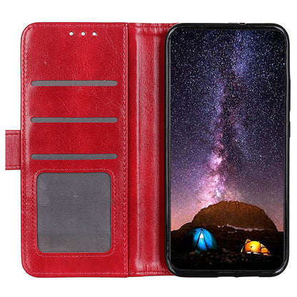 For Huawei Mate 60 PU Leather Wallet Phone Case Crazy Horse Texture Stand Cover