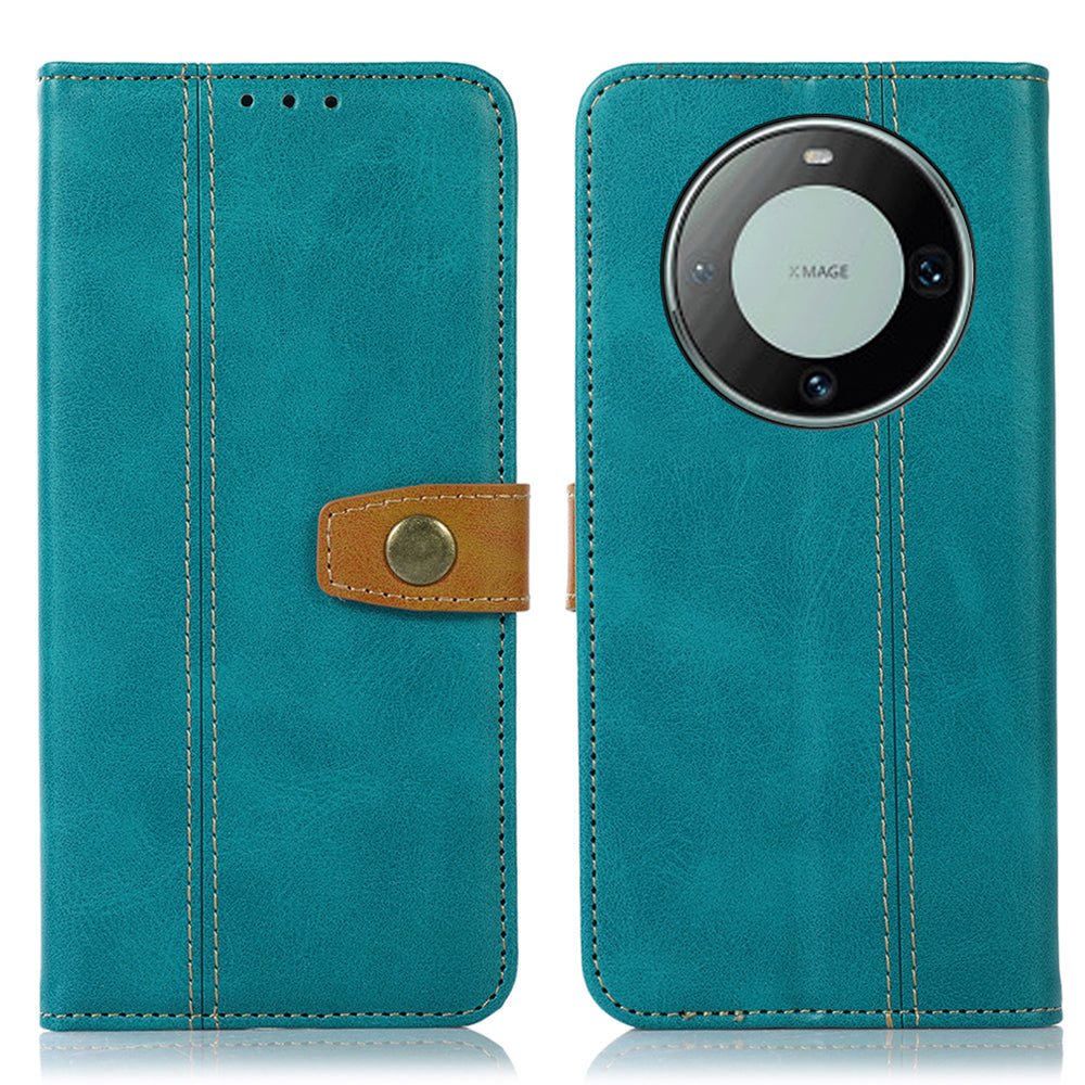 For Huawei Mate 60 PU Leather Smartphone Case Calf Texture Wallet Stand Cover