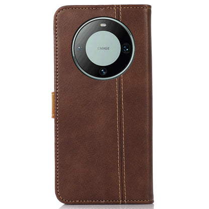 For Huawei Mate 60 PU Leather Smartphone Case Calf Texture Wallet Stand Cover