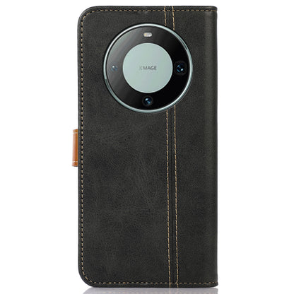 For Huawei Mate 60 PU Leather Smartphone Case Calf Texture Wallet Stand Cover