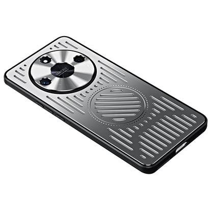 For Honor X50 Hollow Heat Dissipation Phone Back Case Compatible with MagSafe TPU+Aluminum Alloy Cover