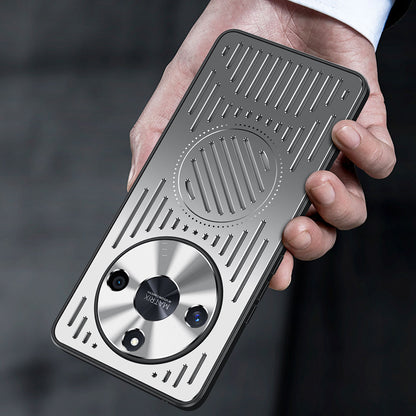 For Honor X50 Hollow Heat Dissipation Phone Back Case Compatible with MagSafe TPU+Aluminum Alloy Cover