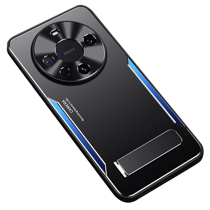 For Huawei Mate 60 Kickstand Phone Case Aluminum Alloy + TPU Shockproof Protective Cover