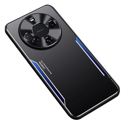 For Huawei Mate 60 Pro Phone Case TPU + Aluminum Alloy Anti-drop Cellphone Back Cover