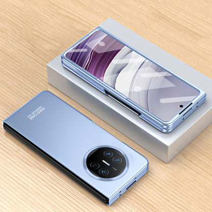 For Huawei Mate X5 Hard PC Phone Drop Protection Case Folding Phone Cover with Tempered Glass Film
