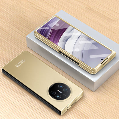 For Huawei Mate X5 Hard PC Phone Drop Protection Case Folding Phone Cover with Tempered Glass Film