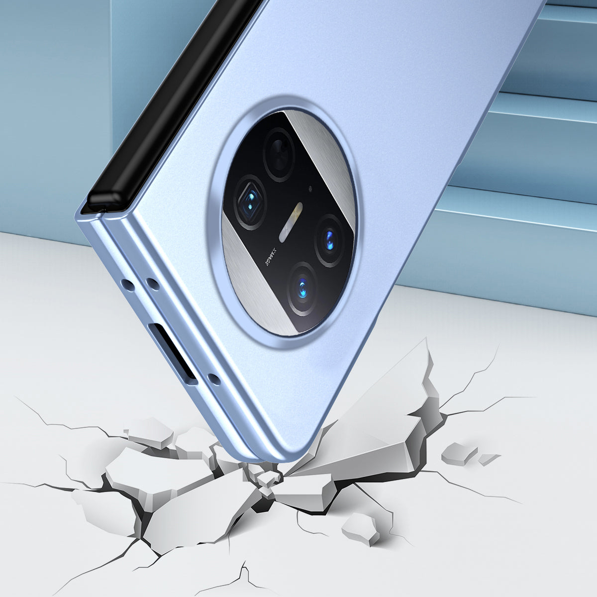 For Huawei Mate X3 5G Protective Phone Case Hard PC Anti-Scratch Cover with Tempered Glass Film