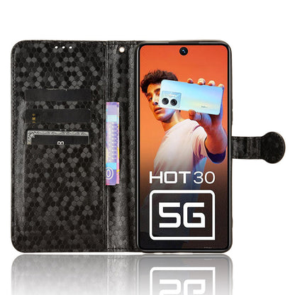 For Infinix Hot 30 5G Imprinted Wallet Phone Cover Anti-scratch PU Leather Stand Case