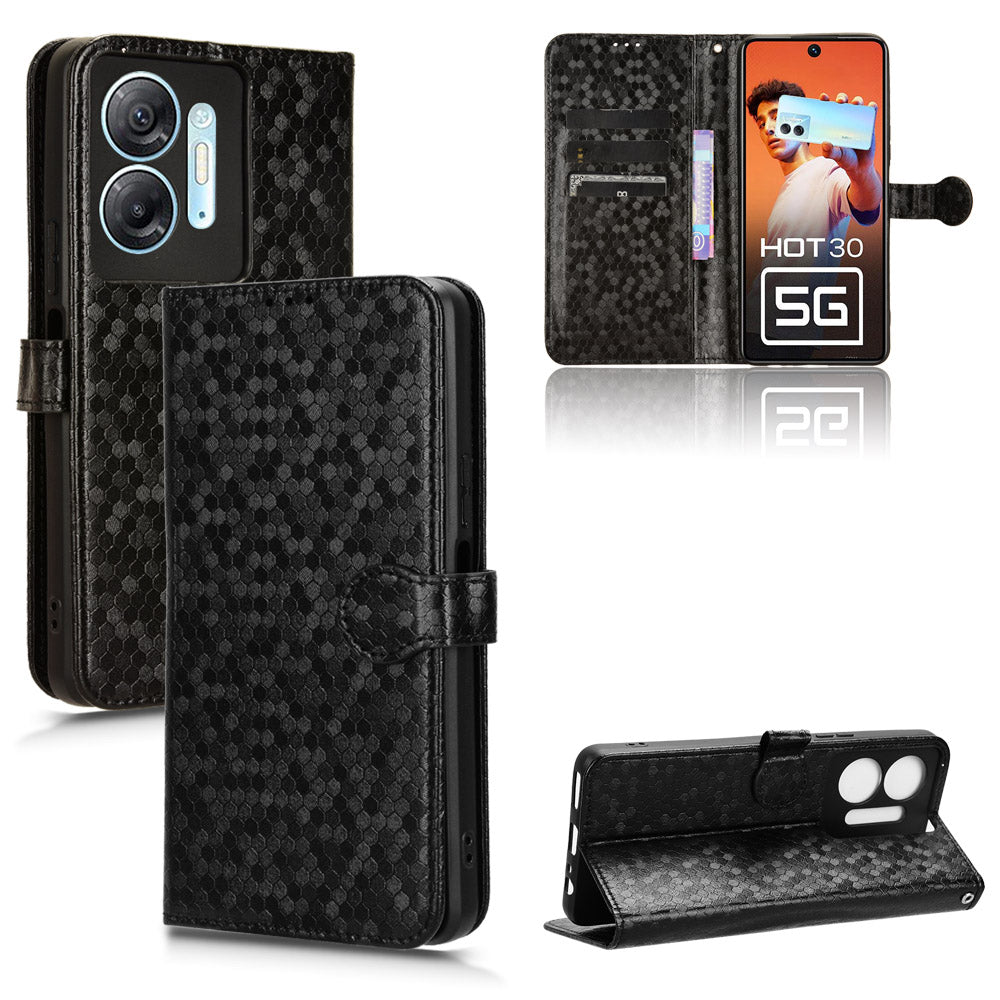 For Infinix Hot 30 5G Imprinted Wallet Phone Cover Anti-scratch PU Leather Stand Case