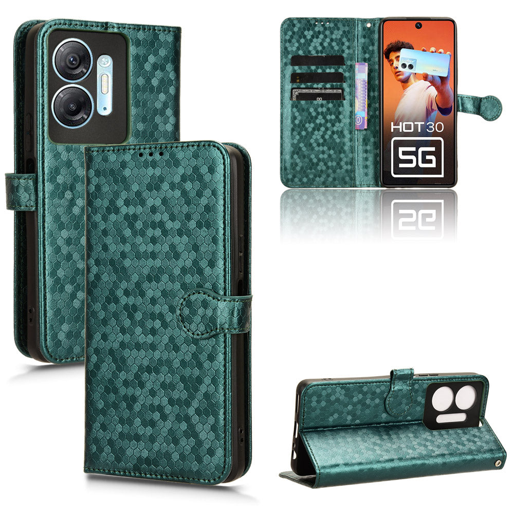 For Infinix Hot 30 5G Imprinted Wallet Phone Cover Anti-scratch PU Leather Stand Case