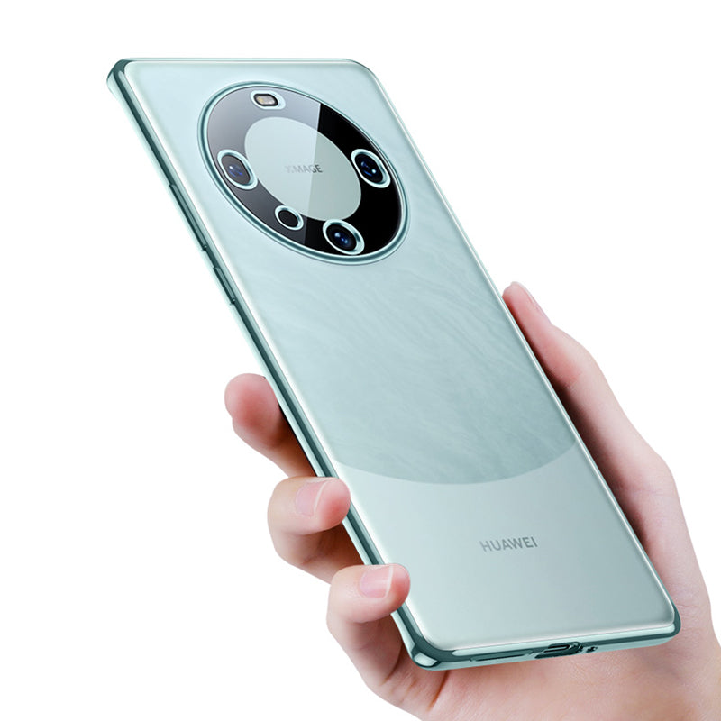 For Huawei Mate 60 Pro+ Case Vacuum Electroplating AG Fingerprint-Proof TPU Phone Cover