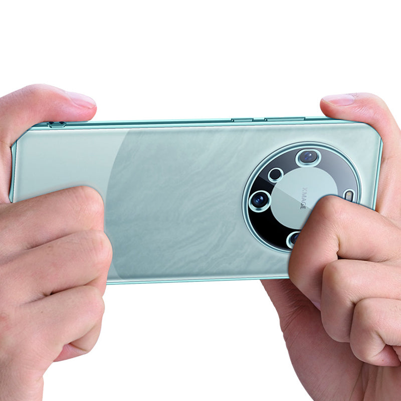 For Huawei Mate 60 Pro+ Case Vacuum Electroplating AG Fingerprint-Proof TPU Phone Cover
