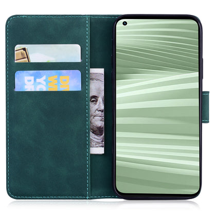 Stand Shell for Realme 11x 5G , PU Leather Flip Cover Butterfly Printing Phone Wallet Case