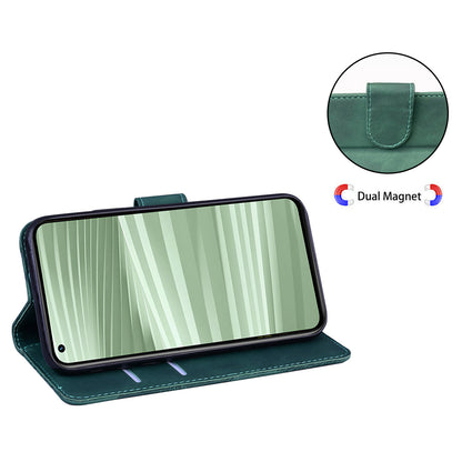 Stand Shell for Realme 11x 5G , PU Leather Flip Cover Butterfly Printing Phone Wallet Case