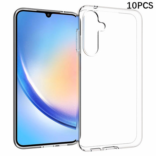10Pcs  /  Pack For Samsung Galaxy S23 FE Smartphone Case Inner Watermark-Free TPU Clear Mobile Phone Cover