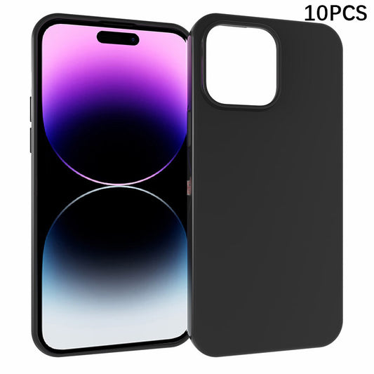 10Pcs  /  Pack for iPhone 15 Pro Max Dual-sided Matte Phone Cover TPU Smartphone Case