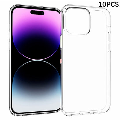 10Pcs  /  Pack Clear Phone Shell For iPhone 15 Pro Max , TPU Case Inner Watermark-Free Texture Phone Cover