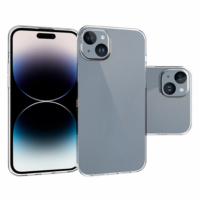 10Pcs  /  Pack Clear TPU Phone Shell For iPhone 15 Plus , Phone Cover with Inner Watermark-Free Texture