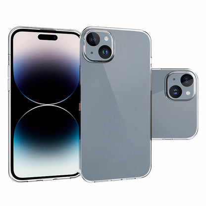 10Pcs  /  Pack Clear TPU Phone Shell For iPhone 15 Plus , Phone Cover with Inner Watermark-Free Texture
