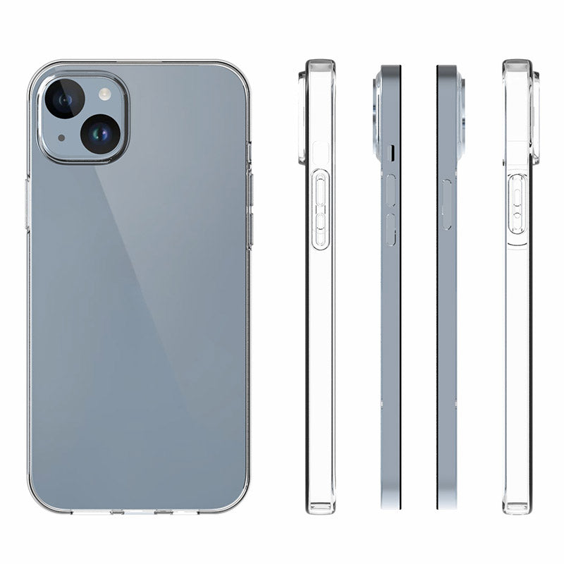 10Pcs  /  Pack Clear TPU Phone Shell For iPhone 15 Plus , Phone Cover with Inner Watermark-Free Texture