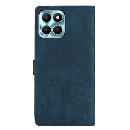For Honor X6a 4G Case Skin-touch Leather Cover Wallet Stand Solid Color Phone Shell