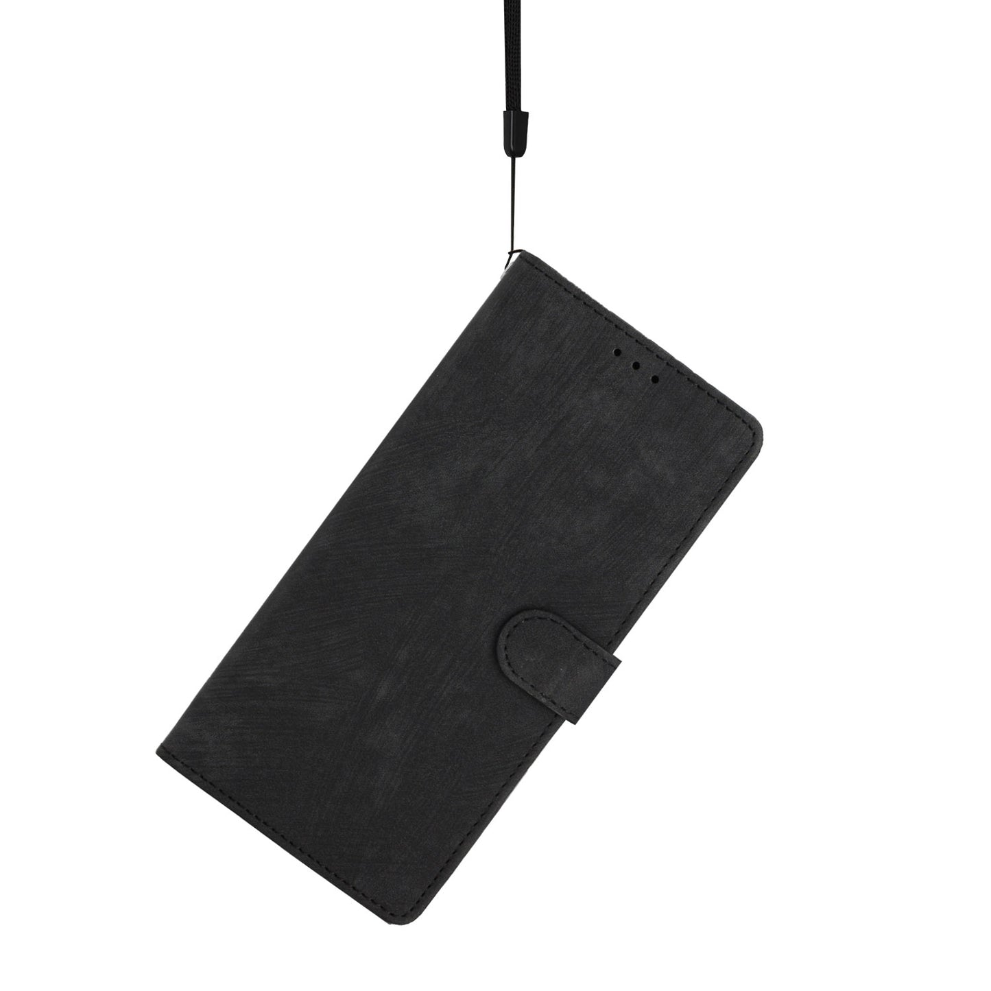 For Sony Xperia 5 V Case Solid Color Skin-touch Leather Cover Phone Stand Shell