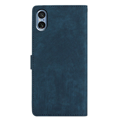 For Sony Xperia 5 V Case Solid Color Skin-touch Leather Cover Phone Stand Shell