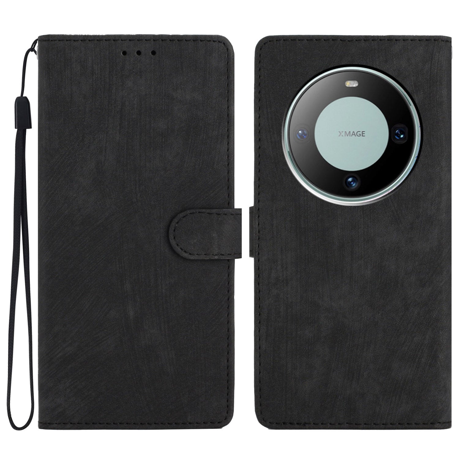 For Huawei Mate 60 Pro Case Skin-touch Leather Cover Solid Color Phone Shell