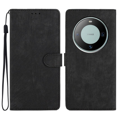 For Huawei Mate 60 Pro Case Skin-touch Leather Cover Solid Color Phone Shell