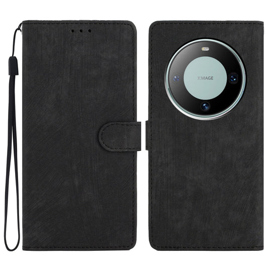 For Huawei Mate 60 Pro Case Skin-touch Leather Cover Solid Color Phone Shell