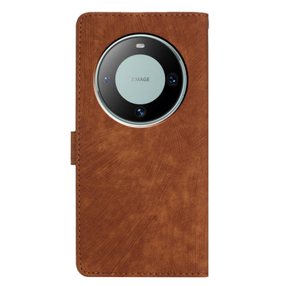 For Huawei Mate 60 Pro Case Skin-touch Leather Cover Solid Color Phone Shell