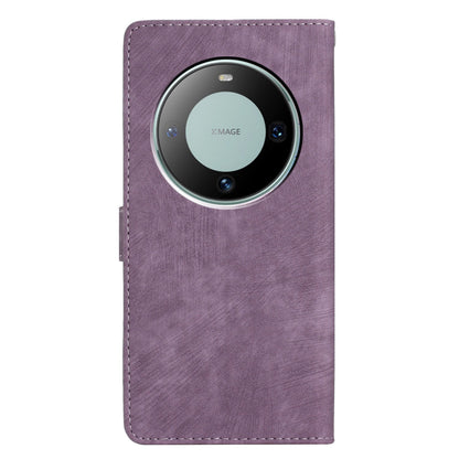 For Huawei Mate 60 Pro Case Skin-touch Leather Cover Solid Color Phone Shell