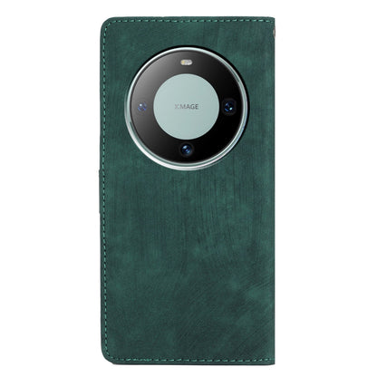 For Huawei Mate 60 Pro Case Skin-touch Leather Cover Solid Color Phone Shell