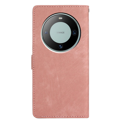 For Huawei Mate 60 Pro Case Skin-touch Leather Cover Solid Color Phone Shell