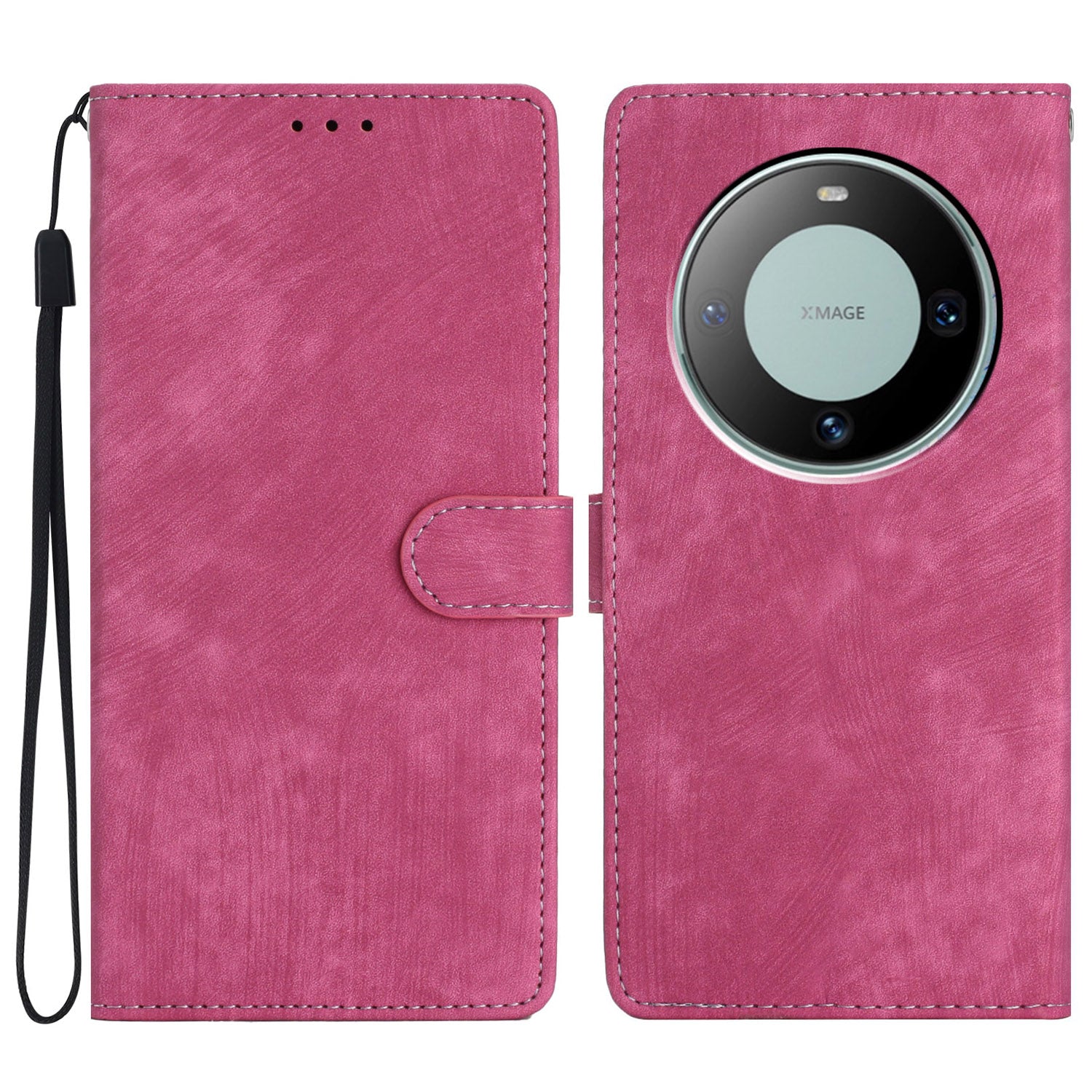 For Huawei Mate 60 Pro Case Skin-touch Leather Cover Solid Color Phone Shell