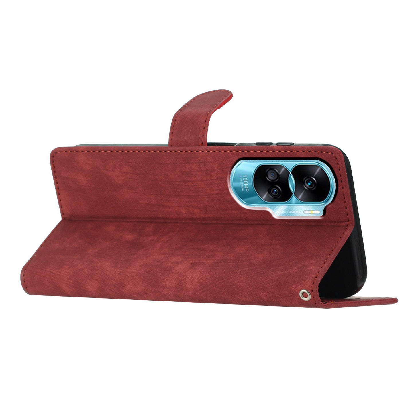 For Honor 90 Lite 5G / X50i 5G Case Solid Color PU Leather Wallet Phone Cover