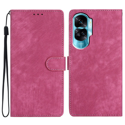 For Honor 90 Lite 5G / X50i 5G Case Solid Color PU Leather Wallet Phone Cover