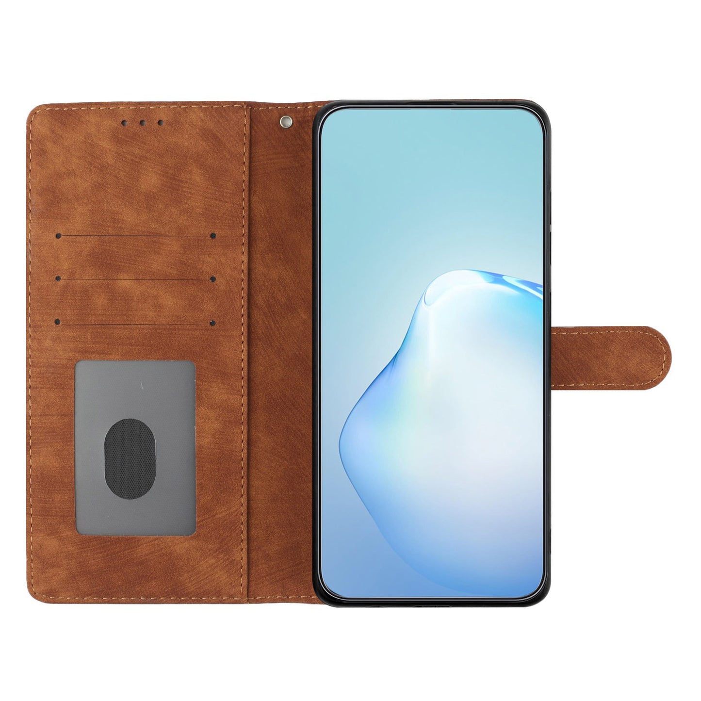 For Samsung Galaxy A05 4G Case PU Leather Folding Stand Solid Color Phone Cover