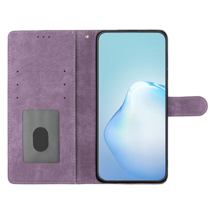 For Samsung Galaxy A05 4G Case PU Leather Folding Stand Solid Color Phone Cover