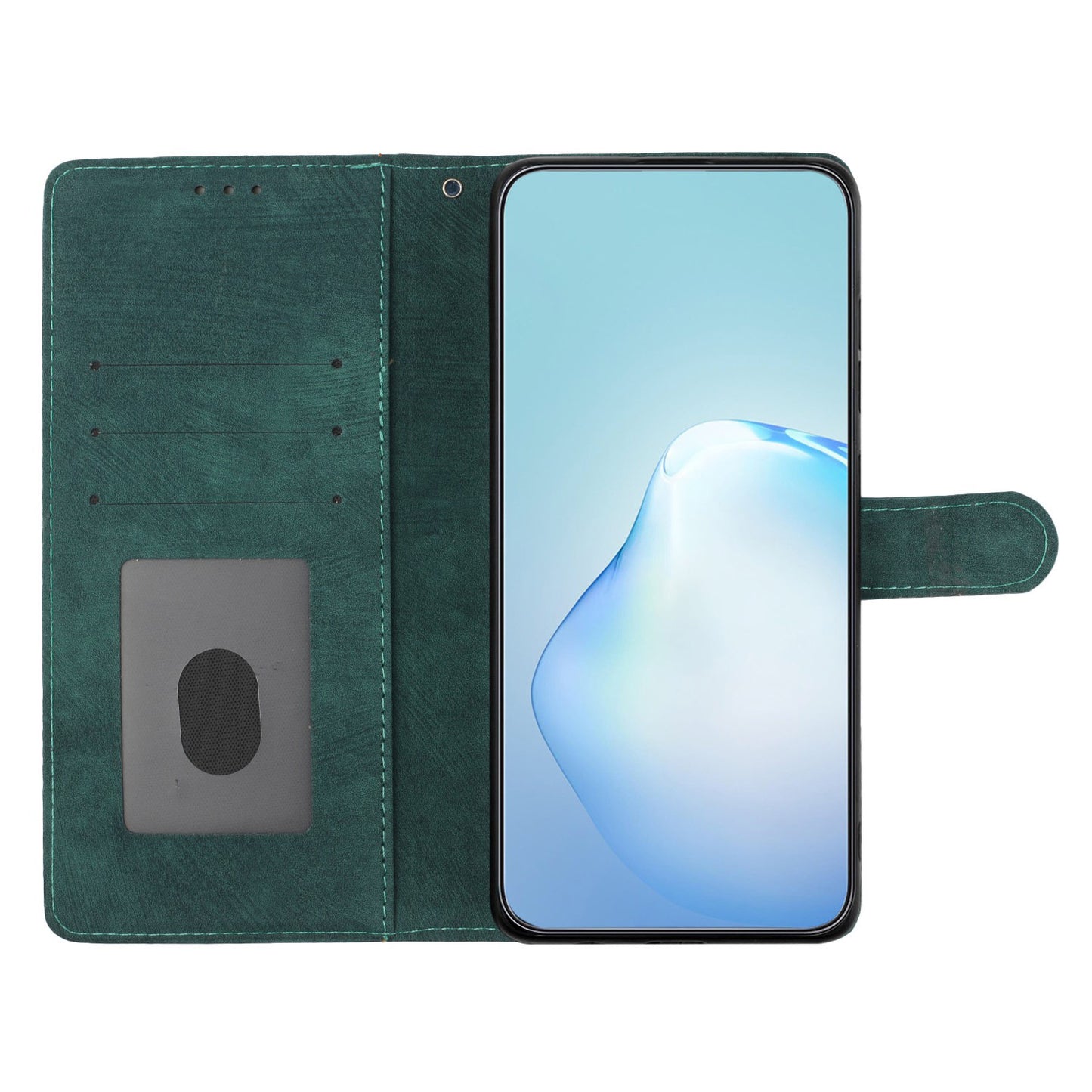 For Samsung Galaxy A05 4G Case PU Leather Folding Stand Solid Color Phone Cover