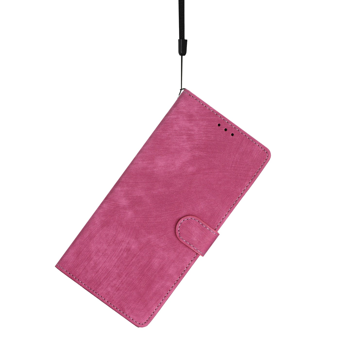 For Samsung Galaxy A05 4G Case PU Leather Folding Stand Solid Color Phone Cover